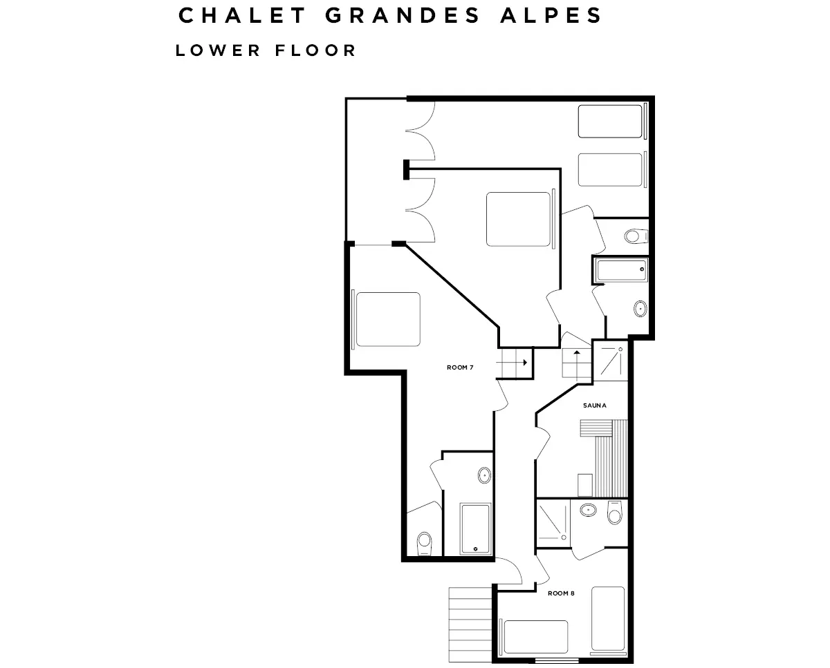 Chalet Les Grandes Alpes La Rosiere Floor Plan 1