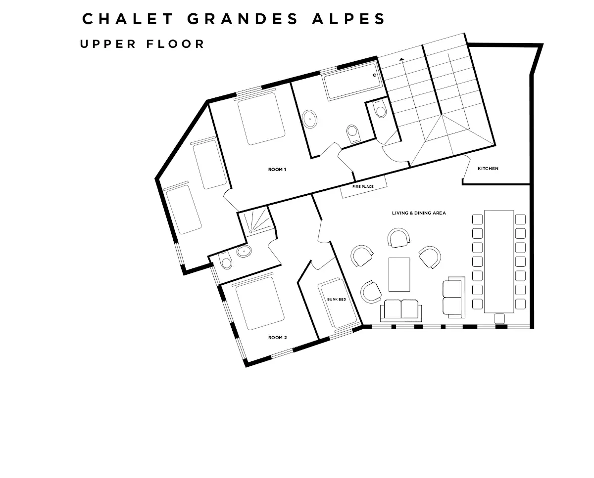 Chalet Les Grandes Alpes La Rosiere Floor Plan 2