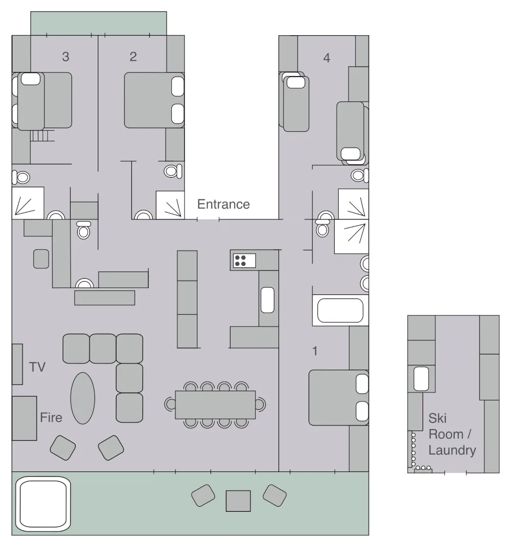 Chalet Basalte Verbier Floor Plan 1