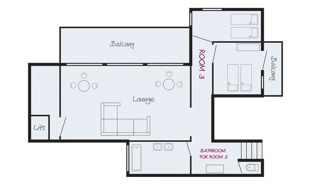 Chalet Kitz Tignes Floor Plan 1