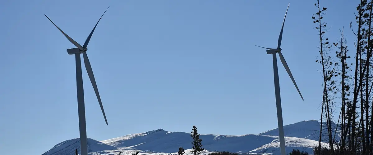 Green Eco-Friendly Sustainable Ski Holidays_Wind turbine