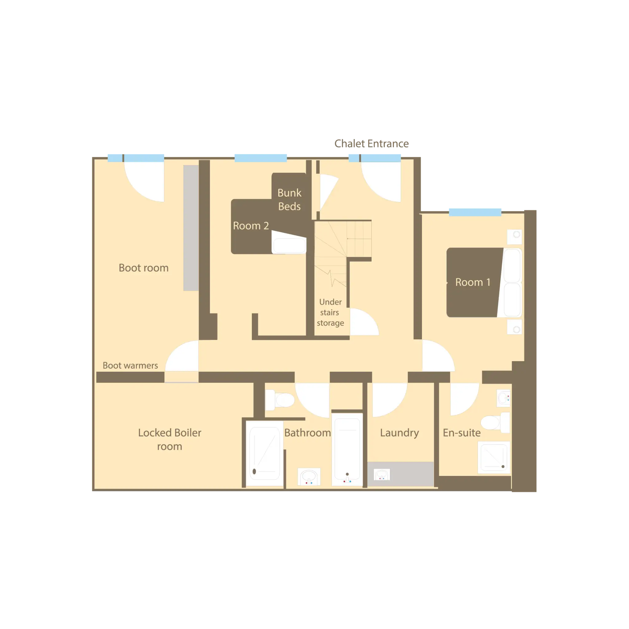 Les Trois Bonheurs Morzine Floor Plan 1