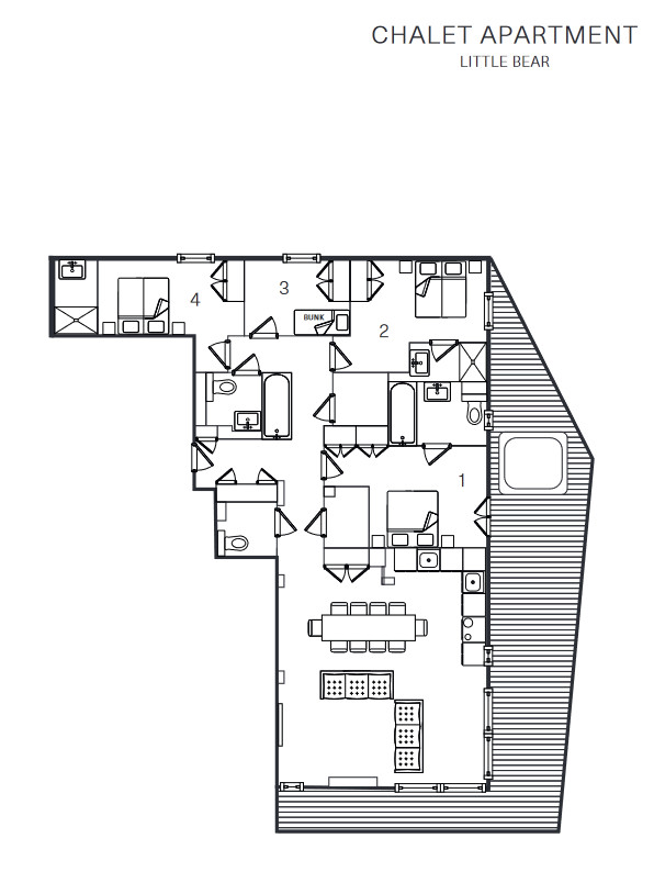 Chalet Apartment Little Bear Meribel Floor Plan 1