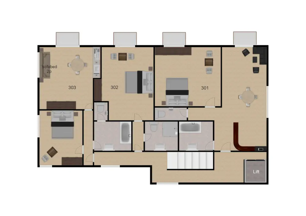 Chalet Tirolerhof Apart Serfaus Floor Plan 3