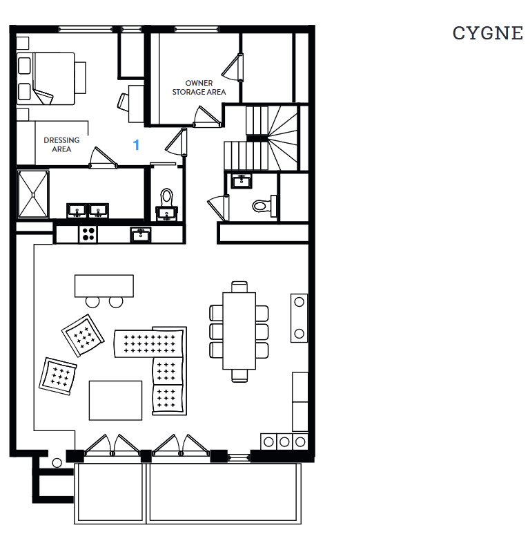Chalet Apartment Le Cygne Meribel Floor Plan 2