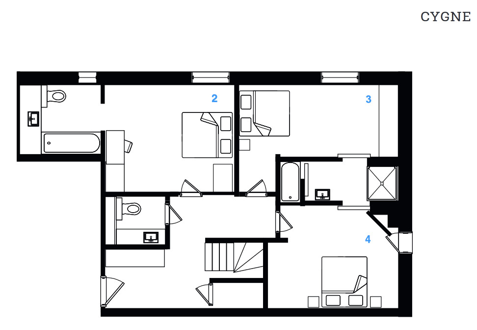 Chalet Apartment Le Cygne Meribel Floor Plan 1