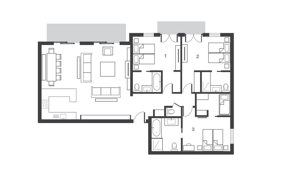 No 4 Aspen House Val d’Isere Floor Plan 3