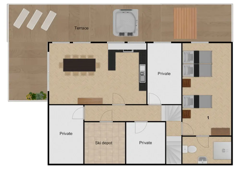 Chalet Chelmer Morzine Floor Plan 1