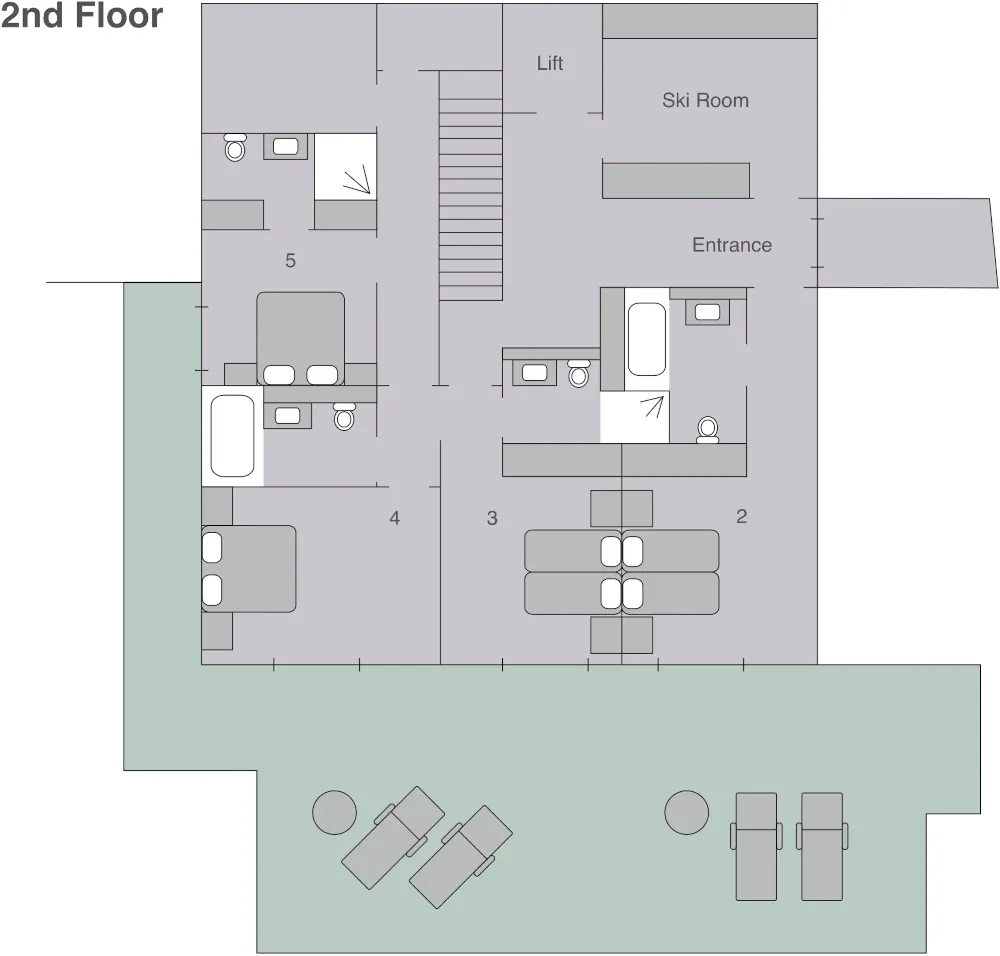 Chalet Teredo Verbier Floor Plan 1