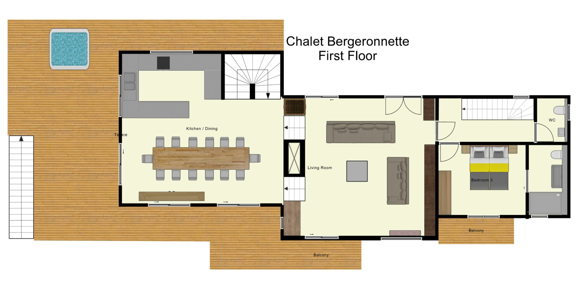 Chalet Bergeronnette Meribel Floor Plan 1