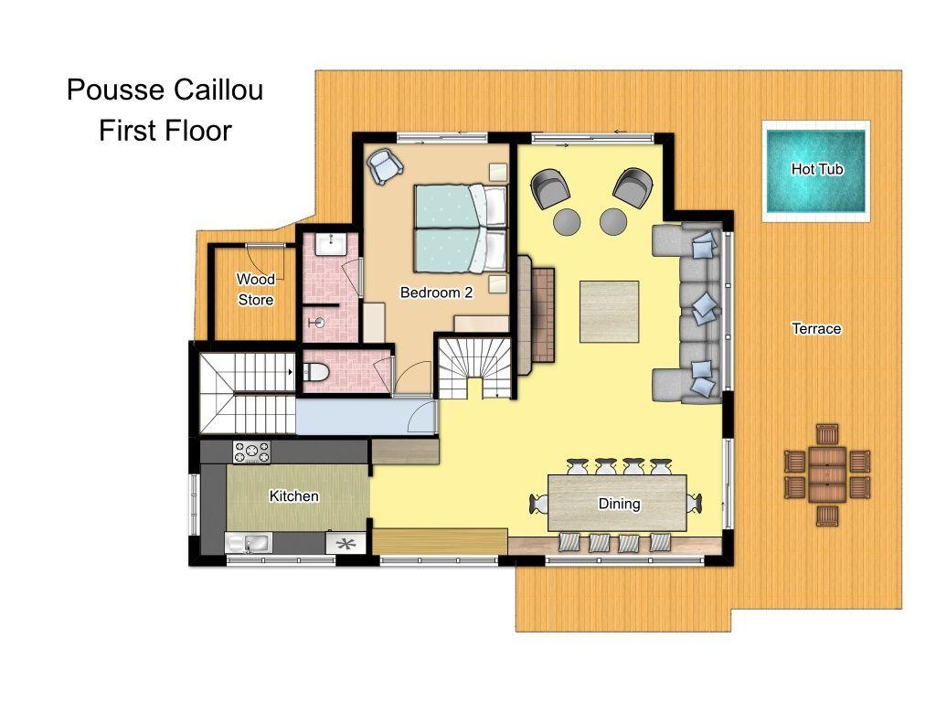 Chalet Pousse Caillou Meribel Floor Plan 1