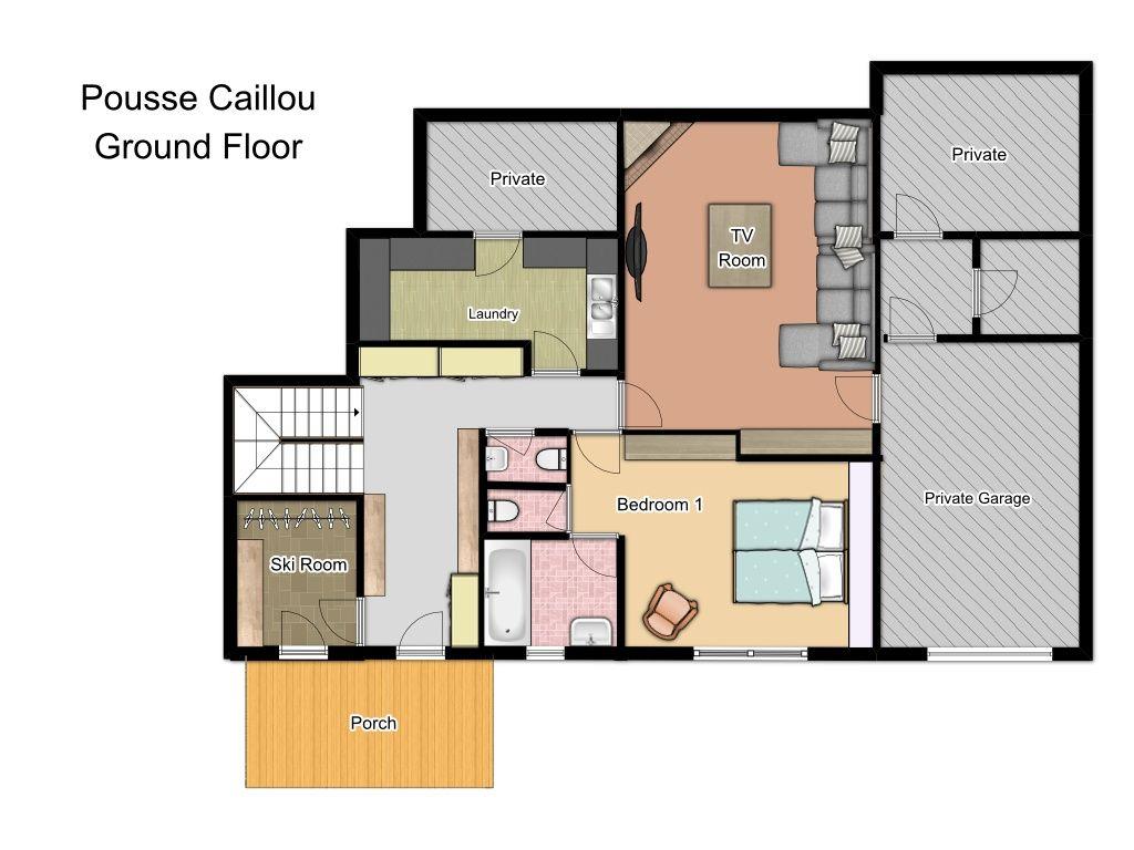 Chalet Pousse Caillou Meribel Floor Plan 2