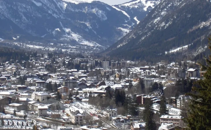 Chamonix ski resort in France