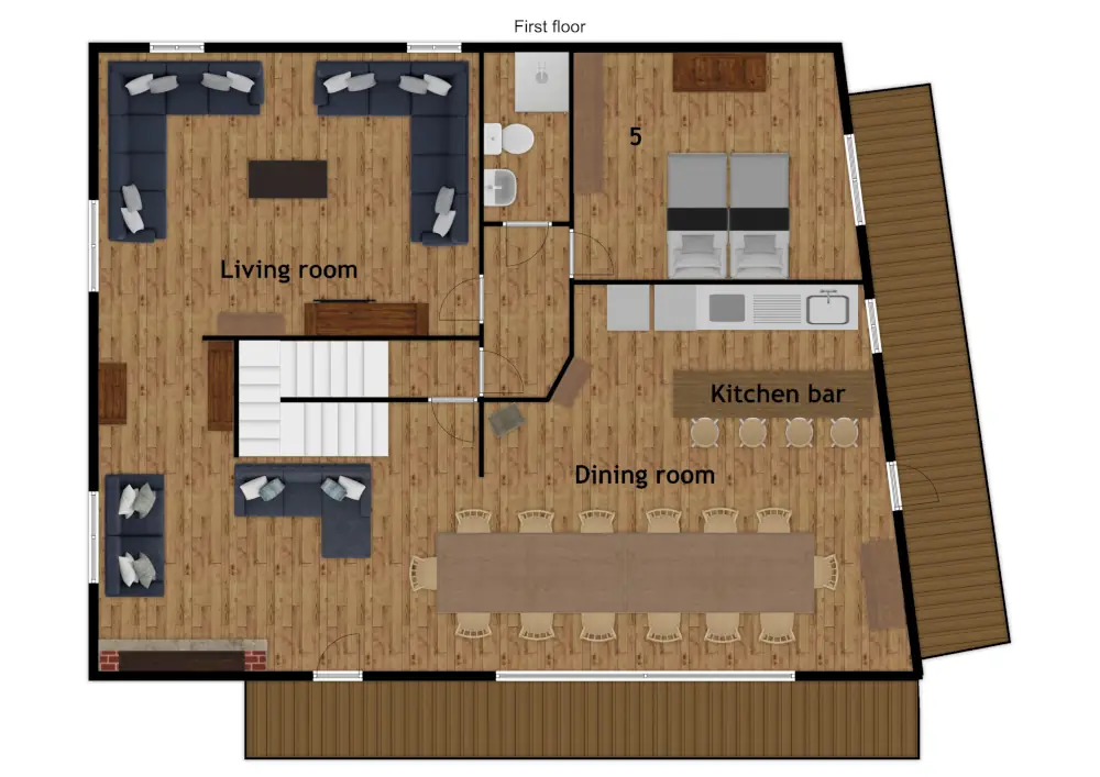Chalet La Vieille Maison (Montalbert) La Plagne Floor Plan 1