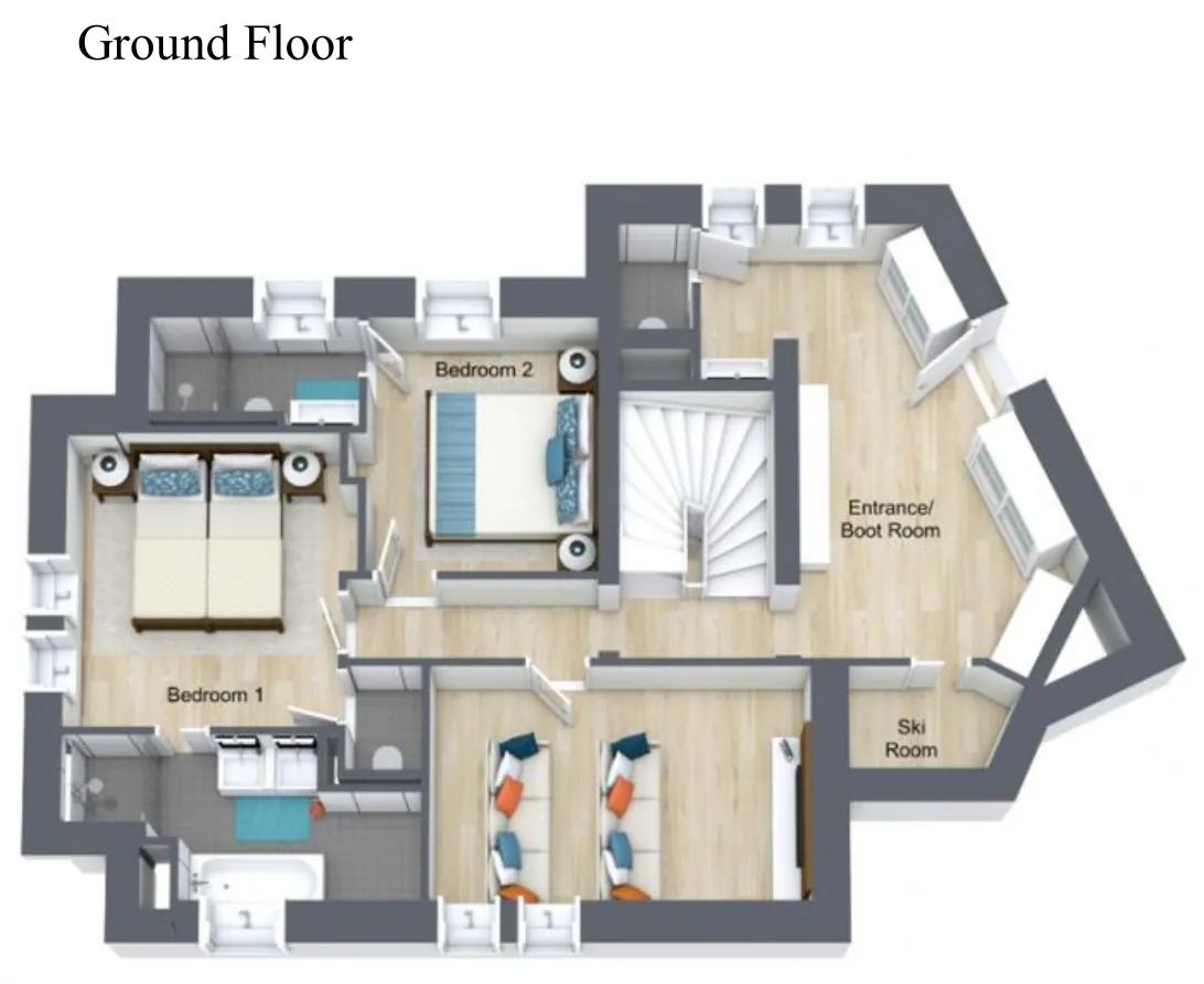 Chalet Juno Val d’Isere Floor Plan 2