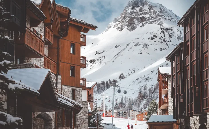 The resort centre of Val d'Isère