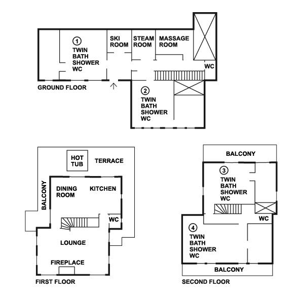 Chalet Bois D’Emeraude La Tania Floor Plan 1