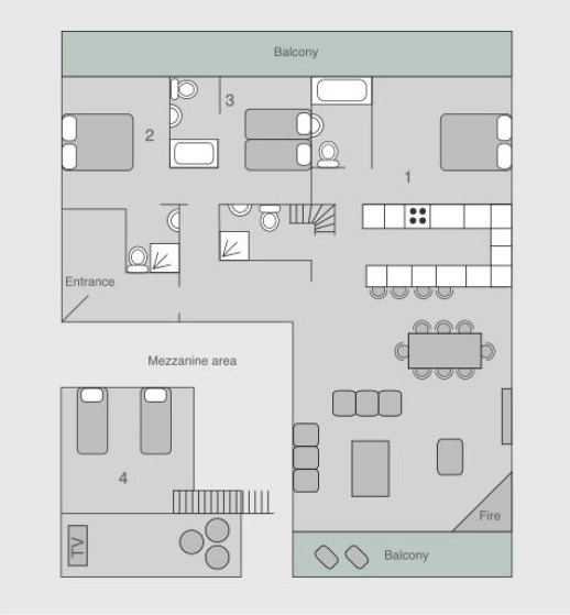 Chalet Sophia Verbier Floor Plan 1