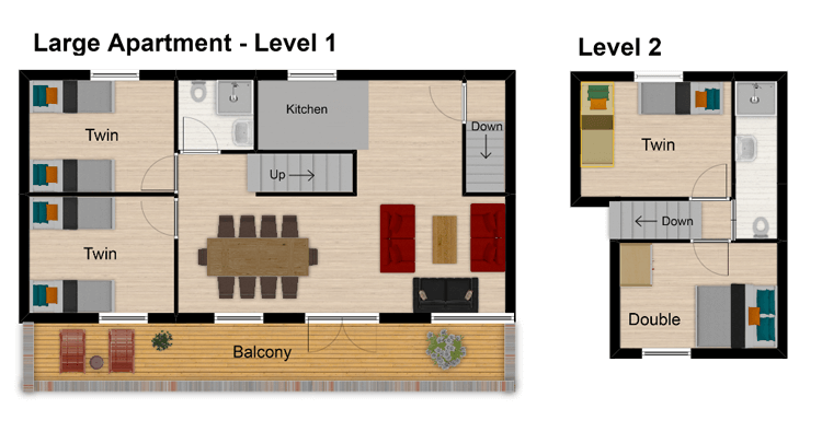 Hattiers Apartment 1 Tignes Floor Plan 1