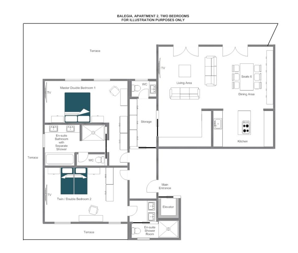 Balegia Apartment 2 Lech Floor Plan 1