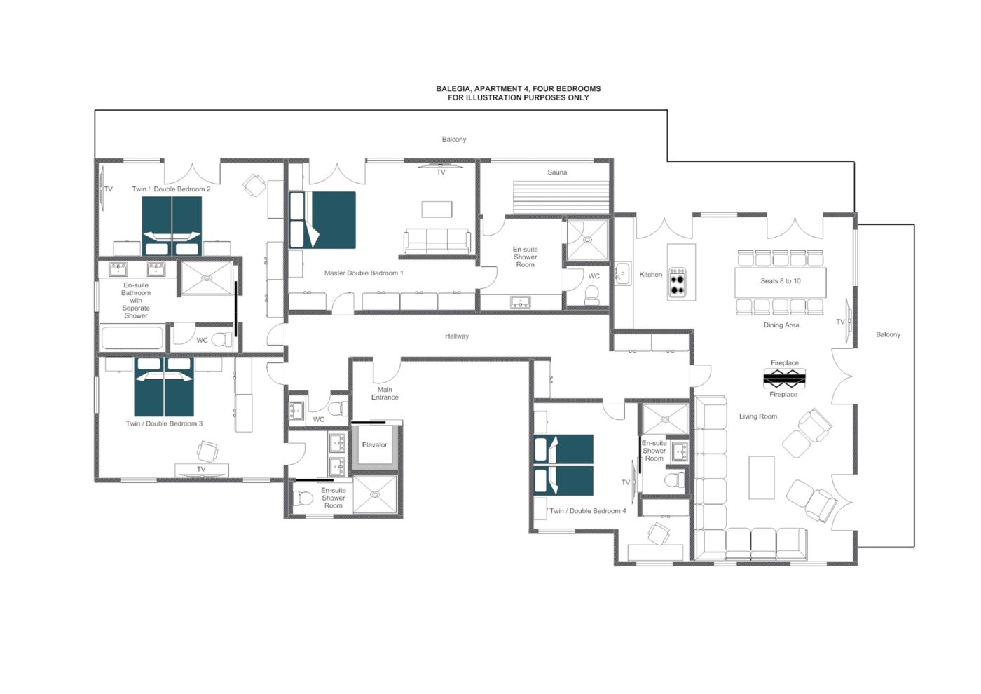 Balegia Apartment 4 Lech Floor Plan 1