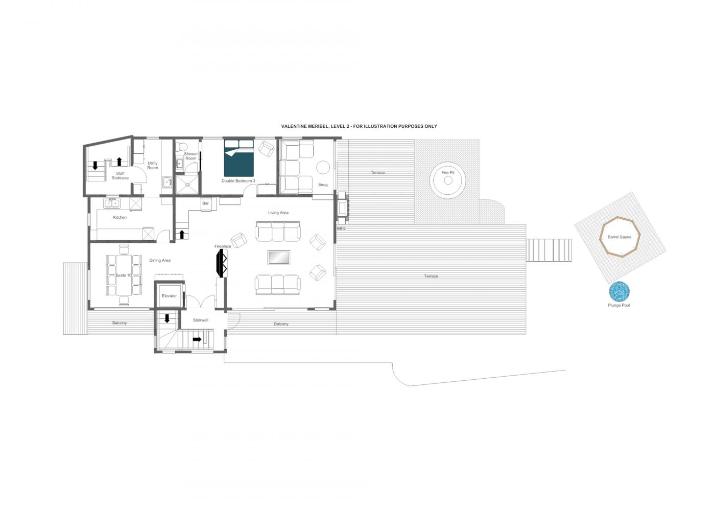 Chalet Valentine Meribel Floor Plan 3