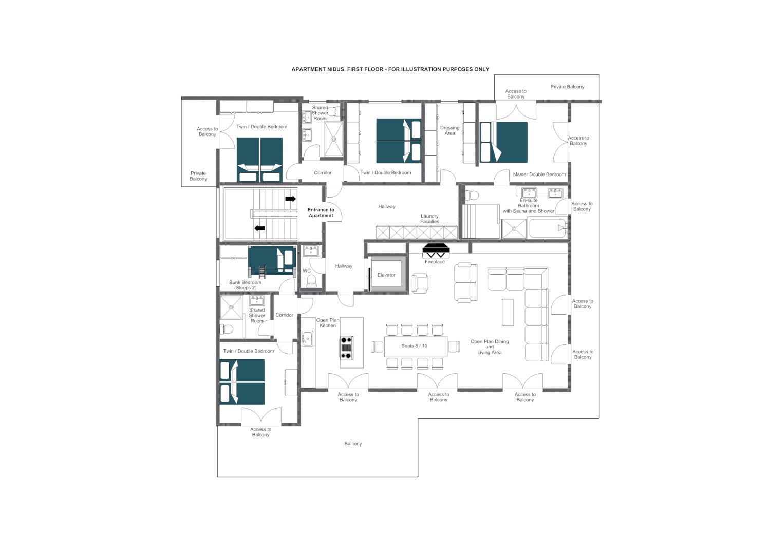 Nidus Apartment 3 Lech Floor Plan 1